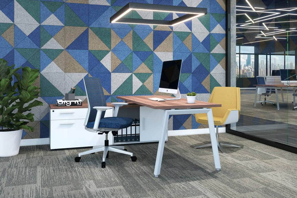 Escritorio Ejecutivo Alpha con Credenza Lateral