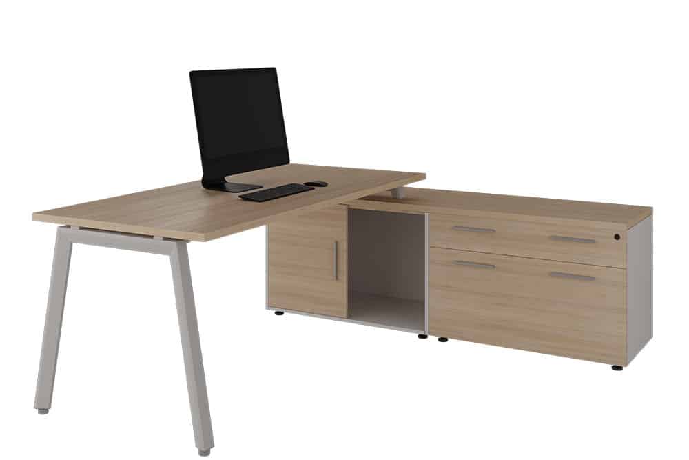 Escritorio Ejecutivo Alpha con Credenza Lateral - Imagen 2