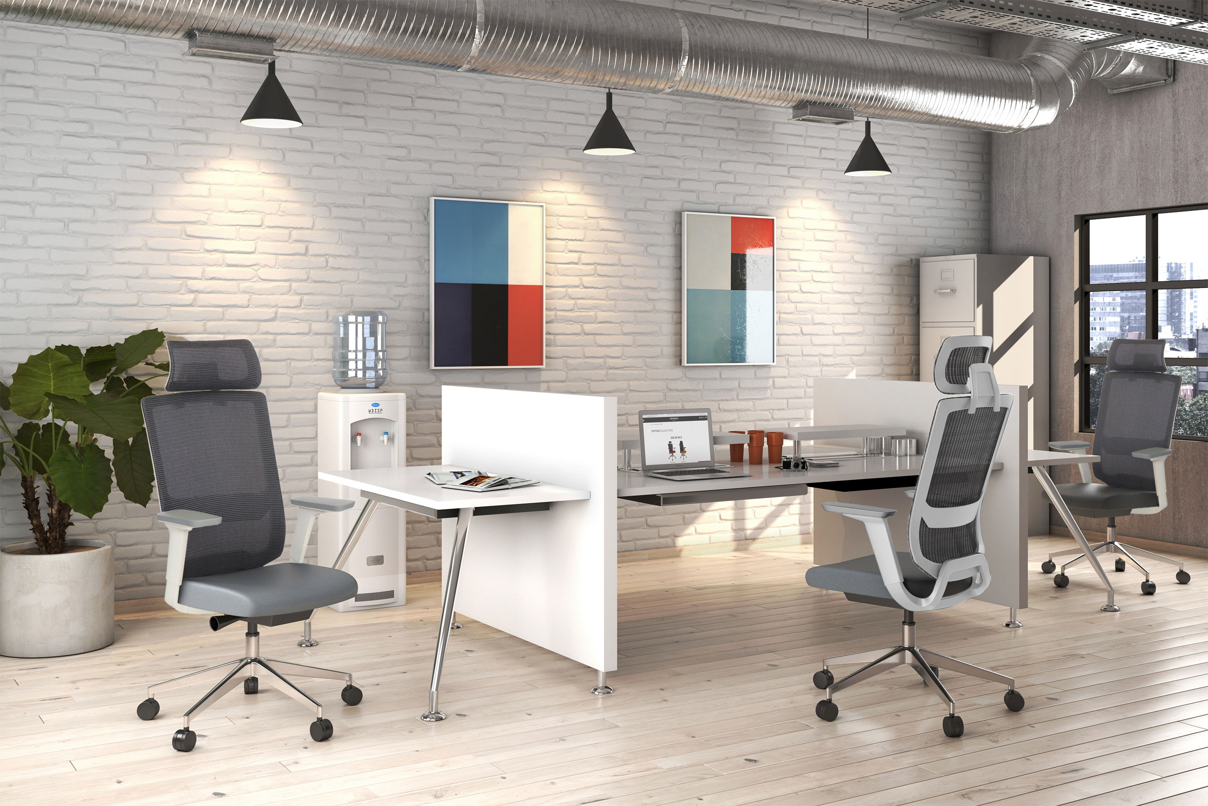 Silla Ejecutiva Soho OHE-95blanco - Imagen 2